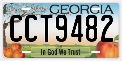 GA license plate CCT9482