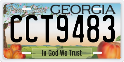 GA license plate CCT9483