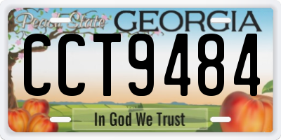 GA license plate CCT9484