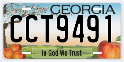 GA license plate CCT9491