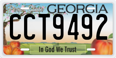GA license plate CCT9492