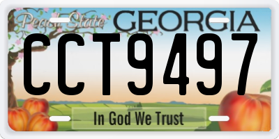GA license plate CCT9497