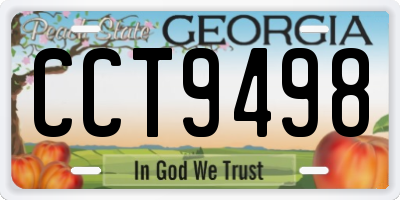 GA license plate CCT9498