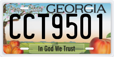 GA license plate CCT9501
