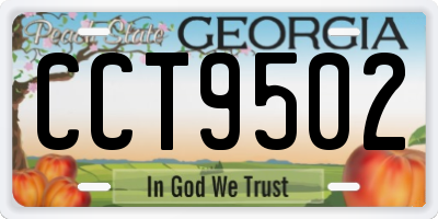 GA license plate CCT9502