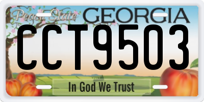 GA license plate CCT9503