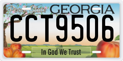 GA license plate CCT9506