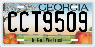 GA license plate CCT9509
