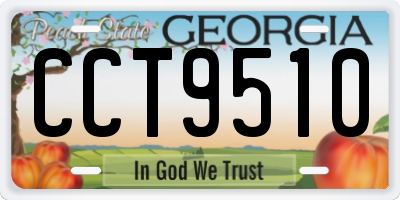 GA license plate CCT9510