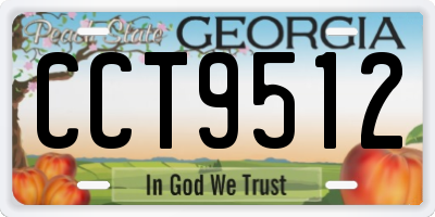 GA license plate CCT9512