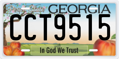 GA license plate CCT9515