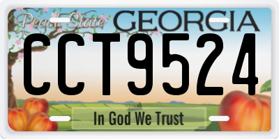 GA license plate CCT9524