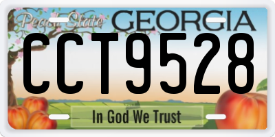 GA license plate CCT9528