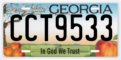GA license plate CCT9533