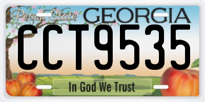 GA license plate CCT9535