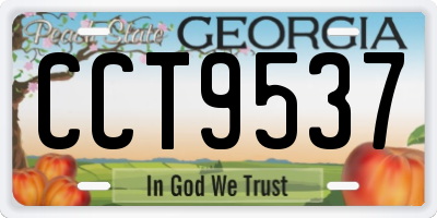 GA license plate CCT9537