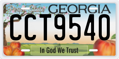 GA license plate CCT9540