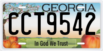 GA license plate CCT9542