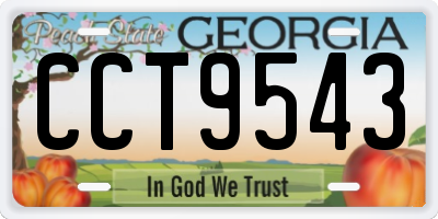 GA license plate CCT9543