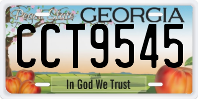 GA license plate CCT9545
