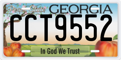 GA license plate CCT9552