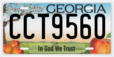 GA license plate CCT9560