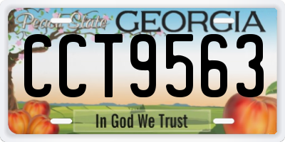 GA license plate CCT9563