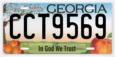 GA license plate CCT9569