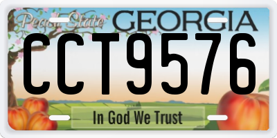 GA license plate CCT9576