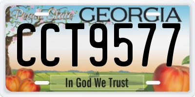 GA license plate CCT9577