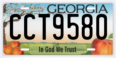 GA license plate CCT9580