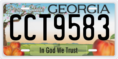 GA license plate CCT9583