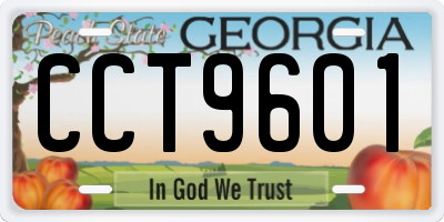 GA license plate CCT9601
