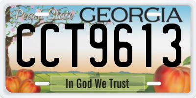 GA license plate CCT9613