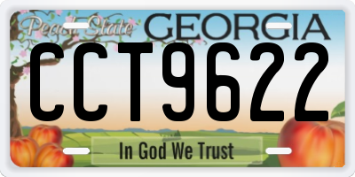 GA license plate CCT9622