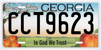 GA license plate CCT9623