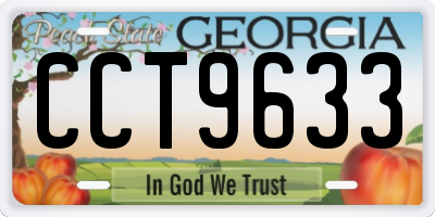GA license plate CCT9633