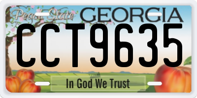 GA license plate CCT9635