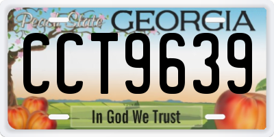 GA license plate CCT9639
