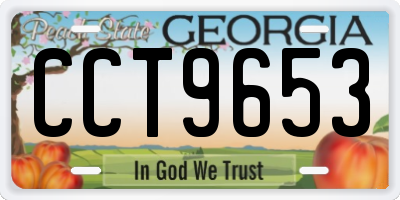 GA license plate CCT9653