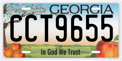 GA license plate CCT9655