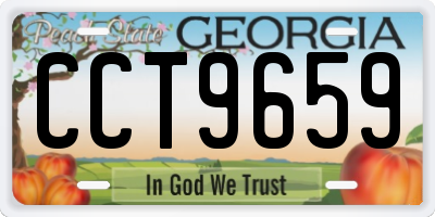 GA license plate CCT9659