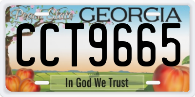 GA license plate CCT9665