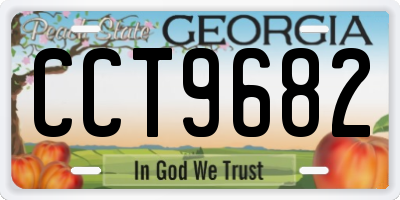 GA license plate CCT9682