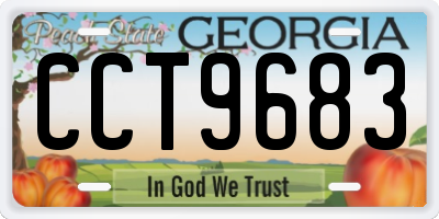 GA license plate CCT9683