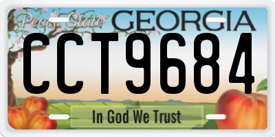 GA license plate CCT9684