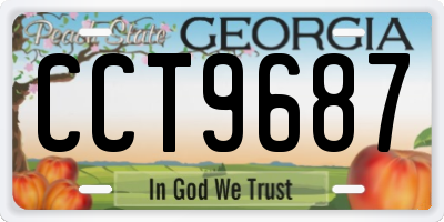 GA license plate CCT9687