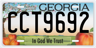 GA license plate CCT9692