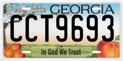 GA license plate CCT9693