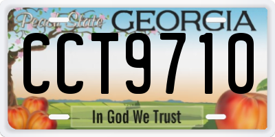 GA license plate CCT9710